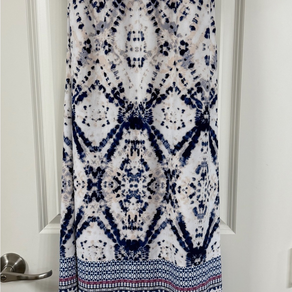 Soma Strapless Blue and White Dress - Picture 5 of 6